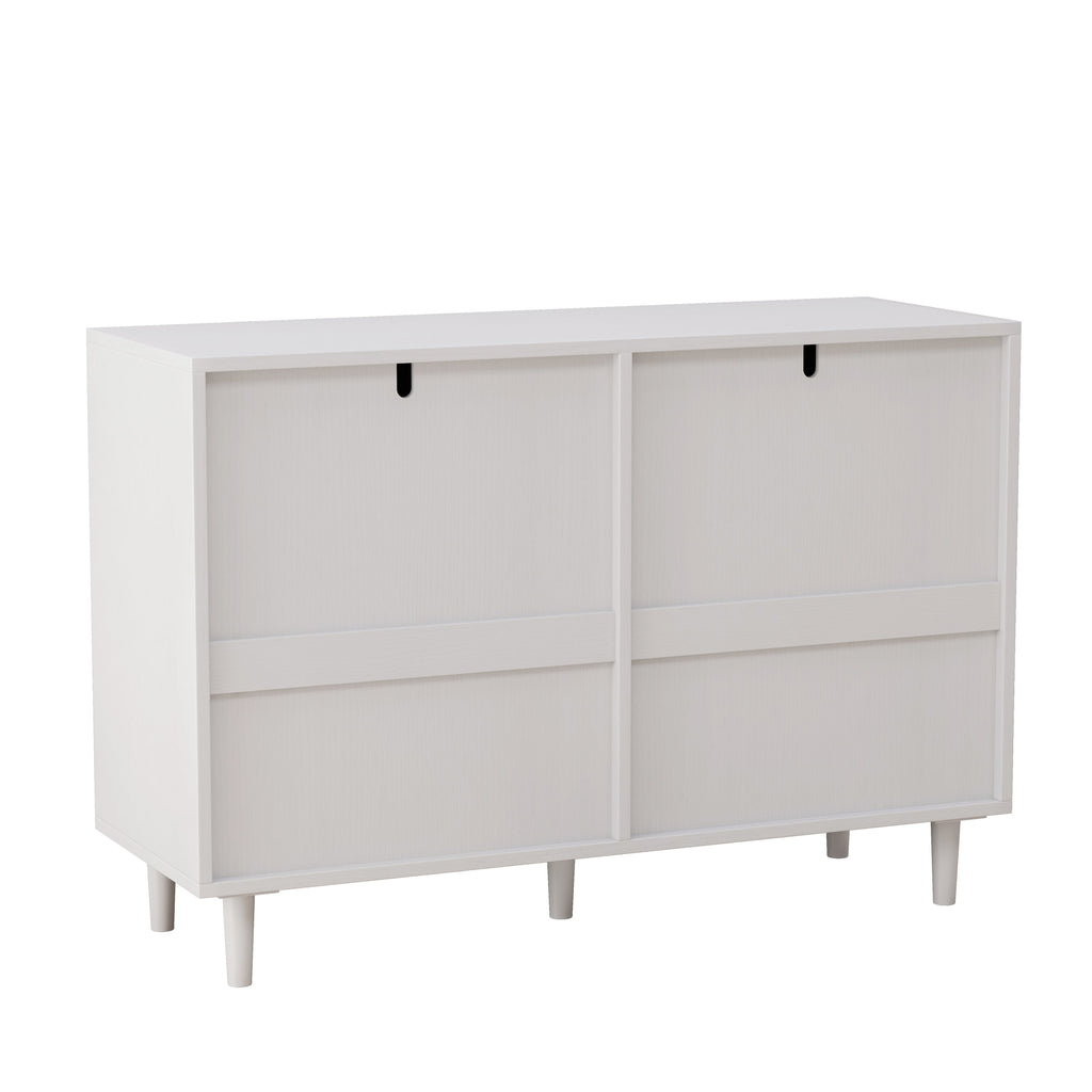 43.31'6-Drawers Rattan Storage Cabinet Rattan Drawer,for Bedroom,Living Room,White