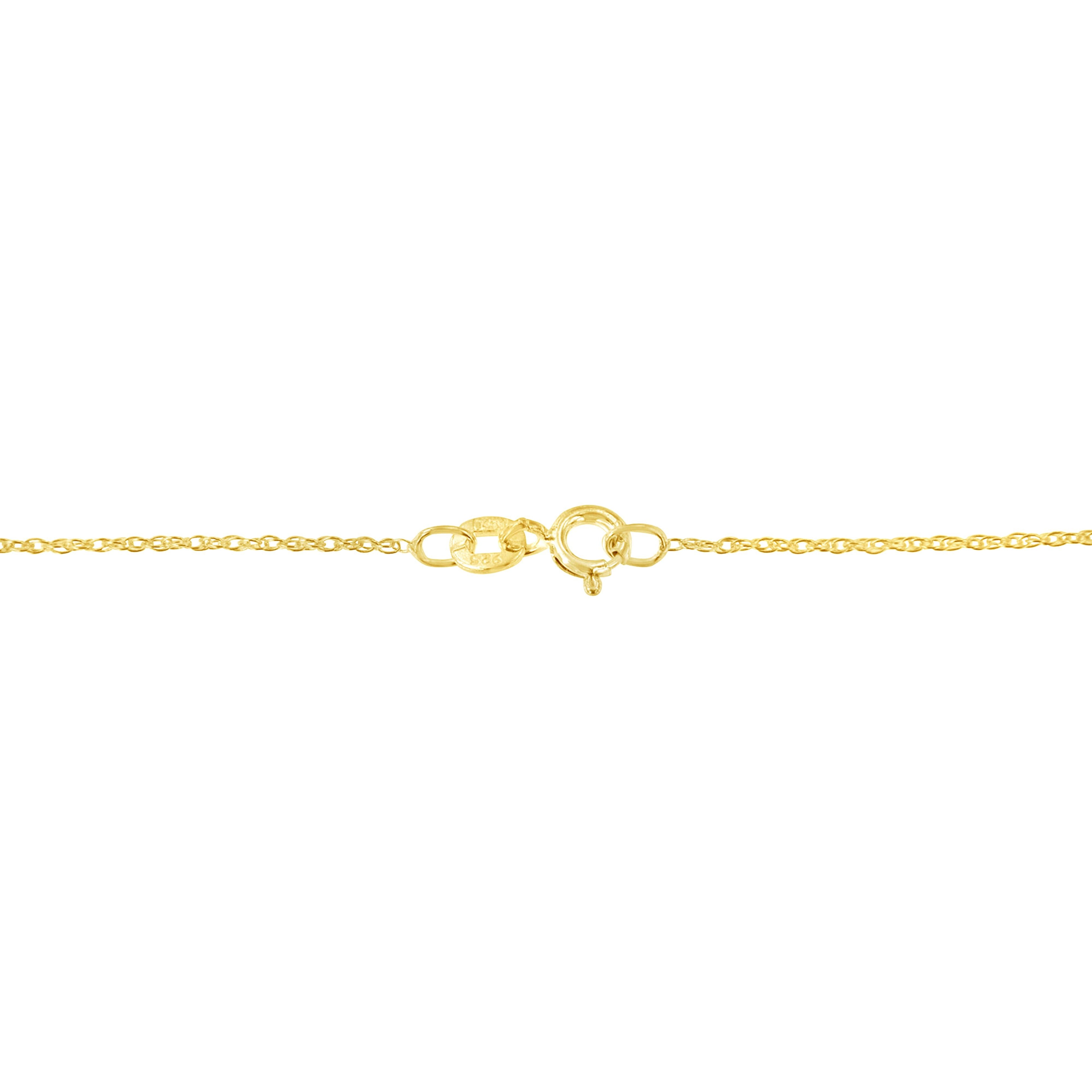 10K Yellow Gold 1/4 cttw Prong Set Round-Cut Diamond Open Heart 18" Pendant Necklace (K-L Color, I1-I2 Clarity)