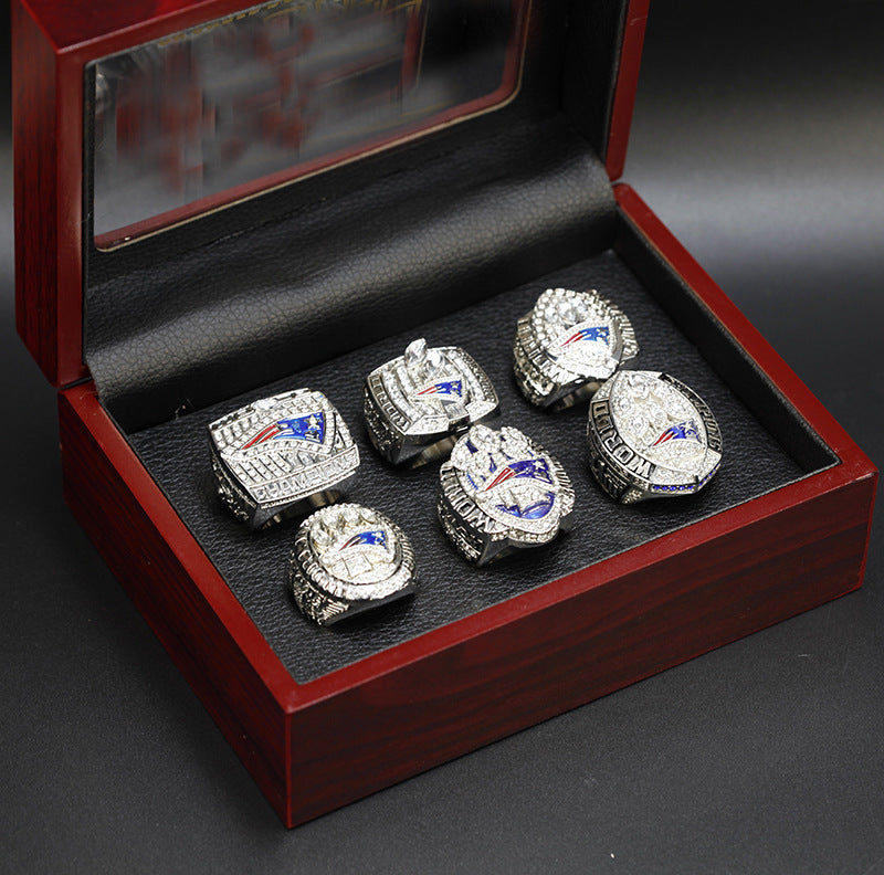 NFL New England Patriots Championship Ring Set (6 Rings)
