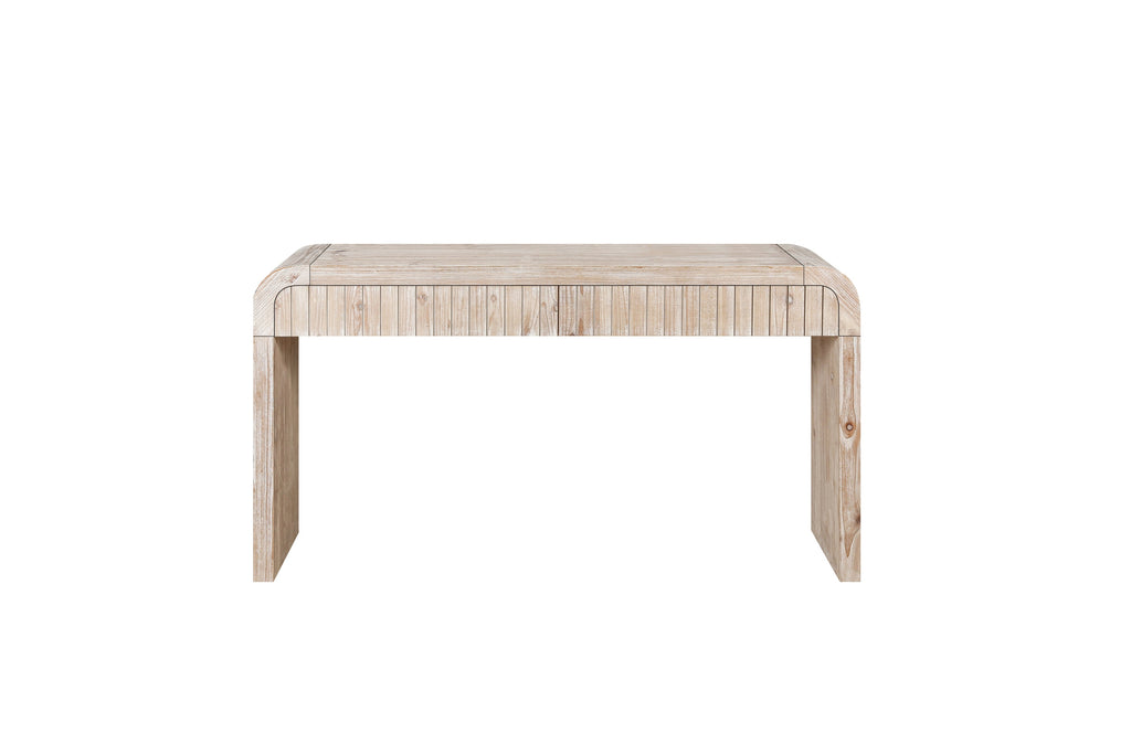 59'' Vintage Crafted Entryway Table,Two Hidden Handle Drawers,Farmhouse Console Table ,Easy Assembly,for Entrance & Dinning Room & Living Room & Hallway (Natural Wood)
