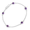 1.70 Carat Genuine Amethyst .925 Sterling Silver Bracelet