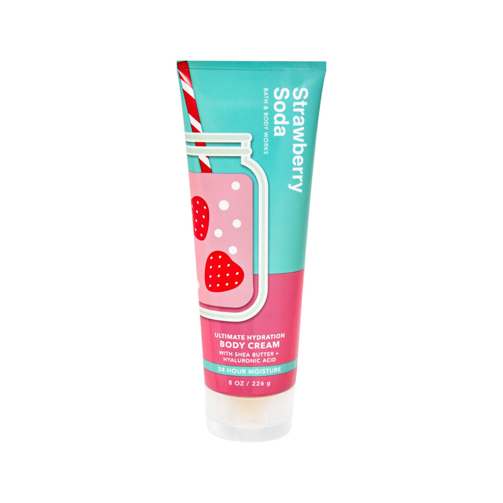 Bath & Body Works Ultimate Hydration Body Cream Gift Set For Women 8 Fl Oz (8 Fl Oz - Pack of 1 Strawberry Soda)