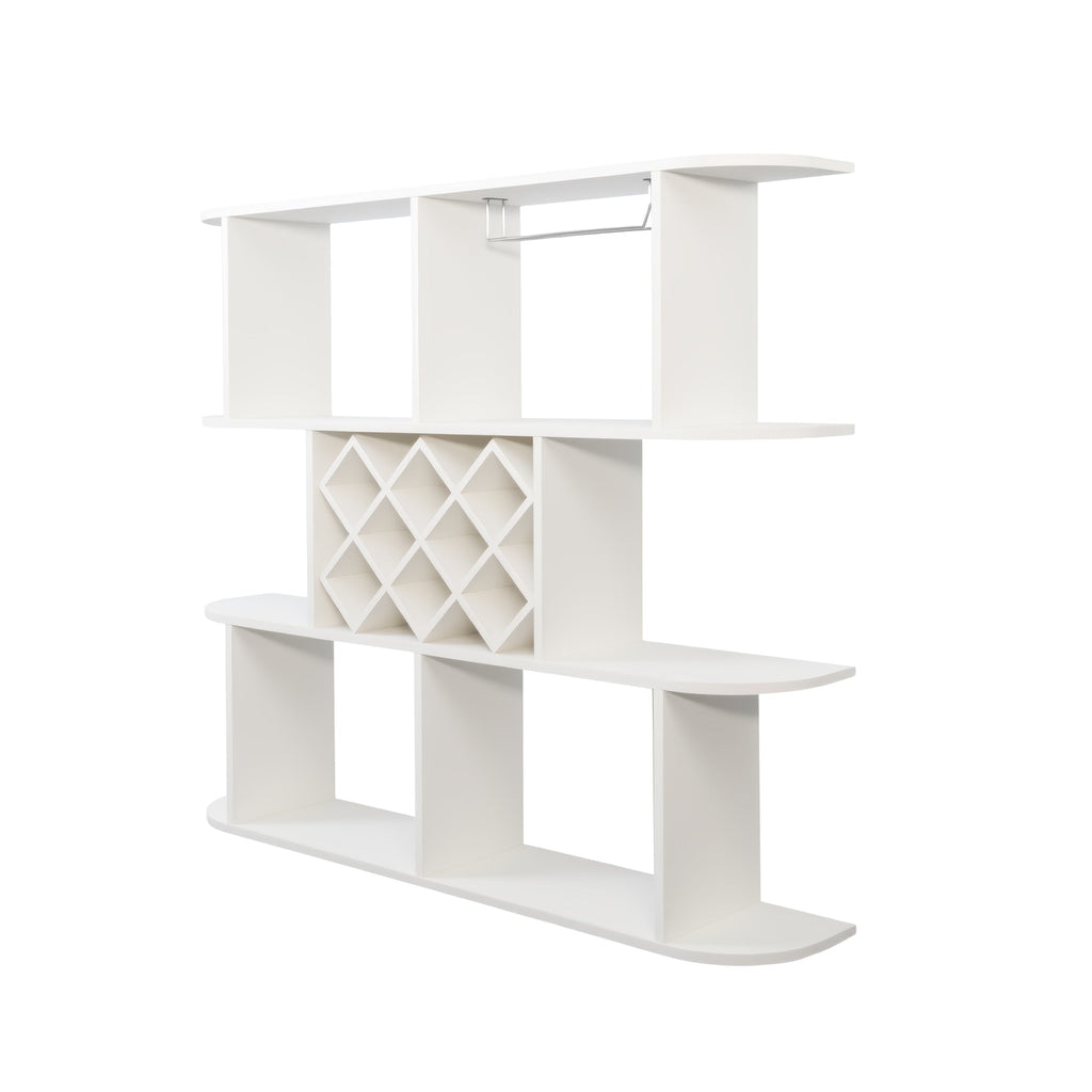 Large Wall Mounted 3 Tier  Rustic Bottle Wine Rack,Multifunctional Wooden Wall Mounted Wine Rack,Storage Rack with Wine Glass Holder,mounted wall Storage winerack Rack for Home Bar Dining Room Decor