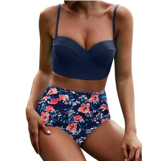 New Women's High-Waisted Printed Bikini Set