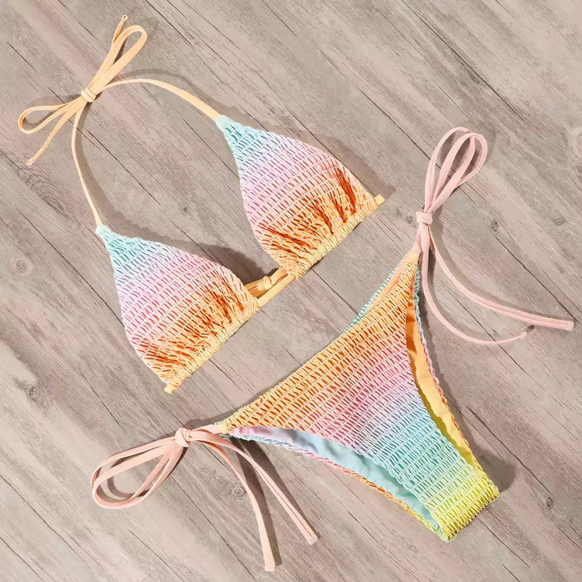 2021 New Women's Sexy Printed Bikini Swimsuit Set