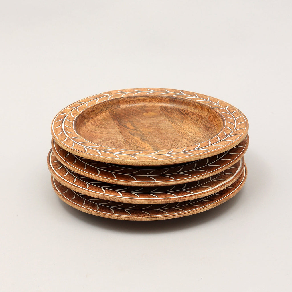 Handcrafted 13' Wood Charger Plate  Wooden Dinning Placemat Artisan Wood Tableware