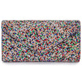 Womens Evening Handbags Bling Rhinestone Envelope Clutch Purses Shoulder Crossbody Bags (Colorful)