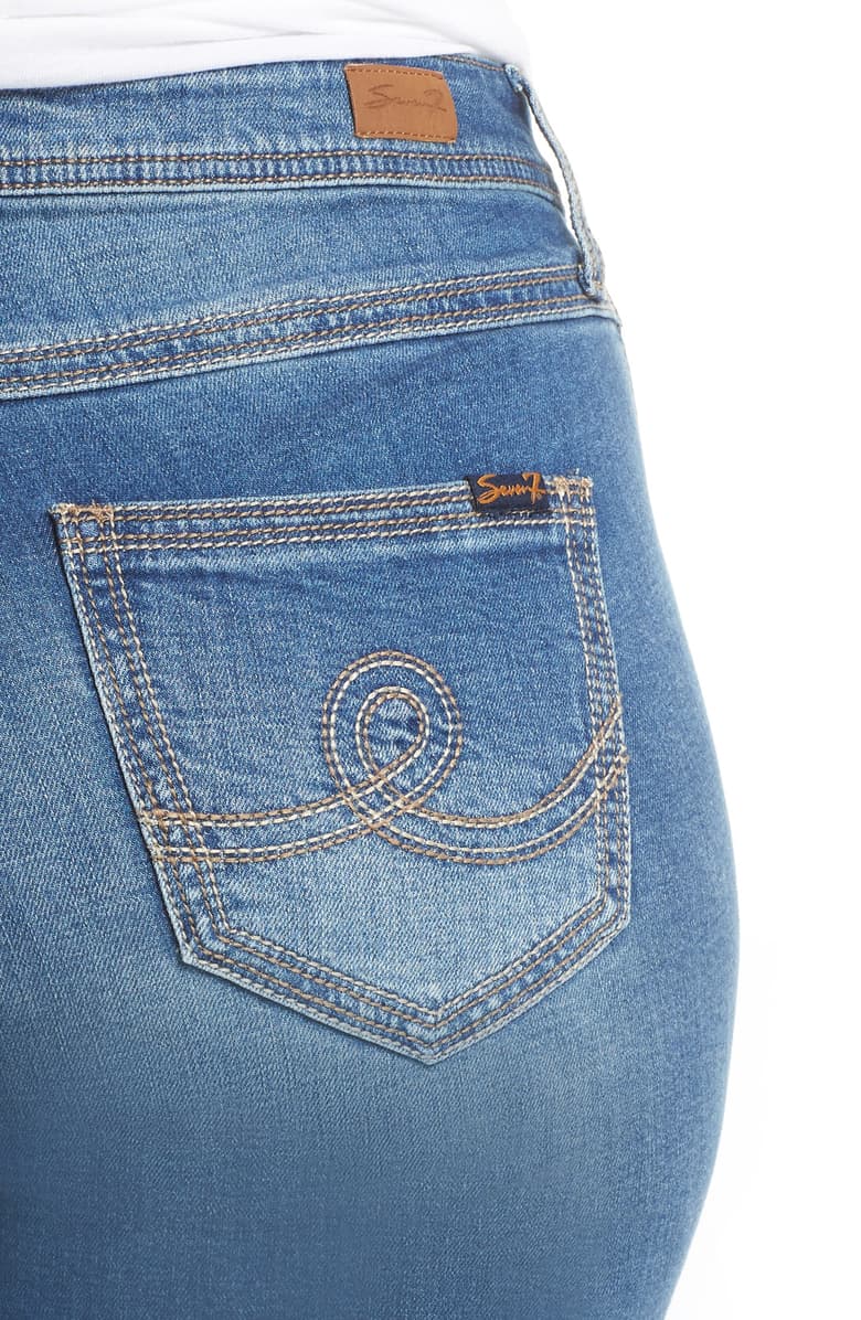 Seven7 Plus Size Rocker Deconstructed Skinny Jeans, Womens, Size 14W