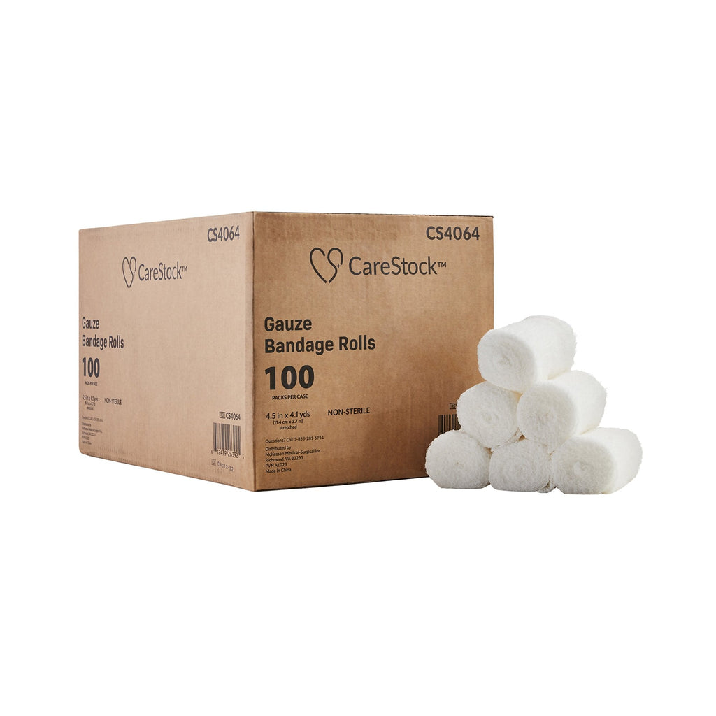CareStock™ Nonsterile Gauze Bandage Roll, Sterile, 4.5 Inch x 4.1 Yard CS4064