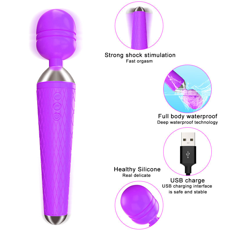 Vibrating Wand for Female Pleasure and Couples' Use
