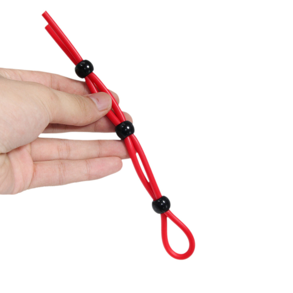 Red Silicone Delay Ring for Couples' Pleasure Use