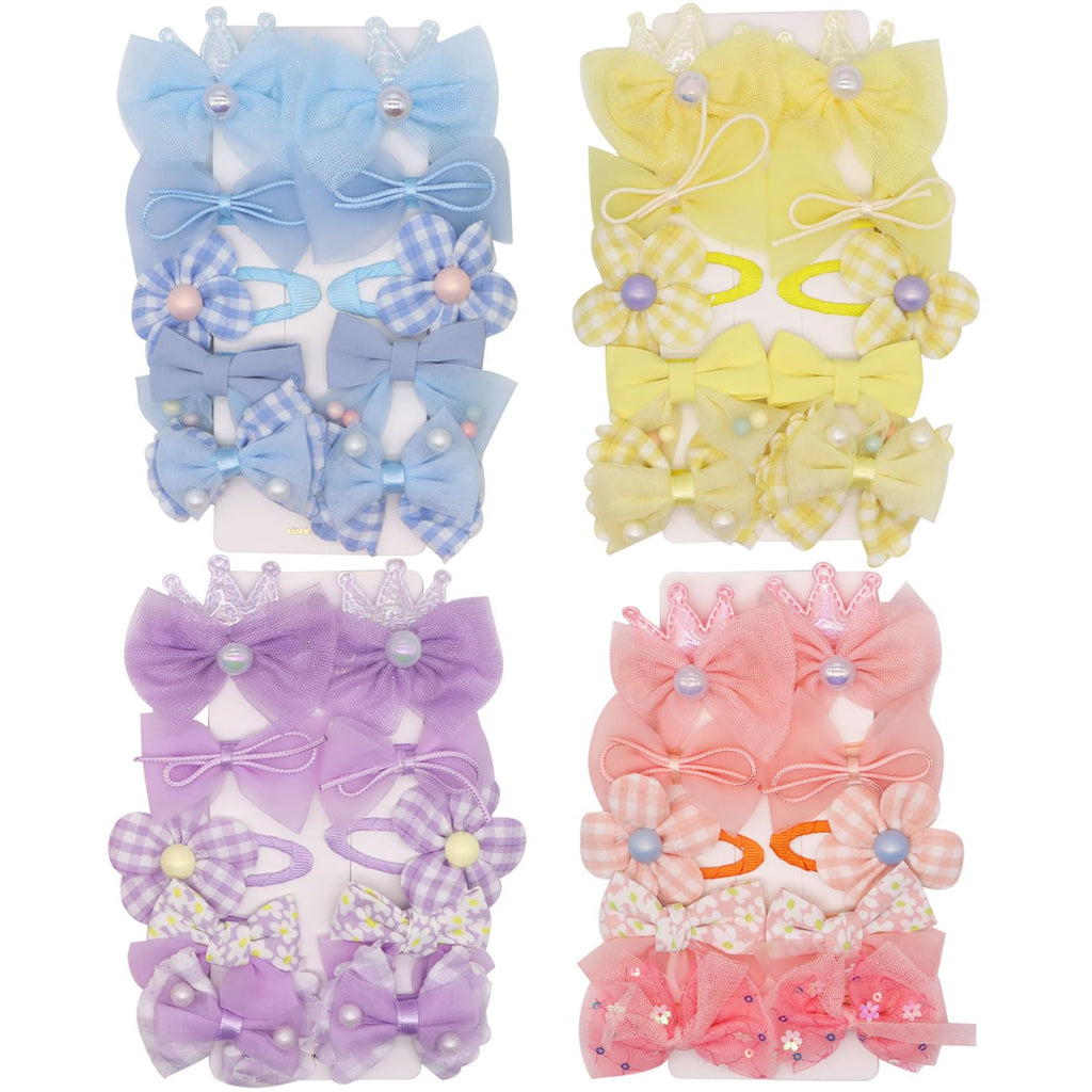 Petunny 40Pcs Hair Clips Hair Bows Barrettes Set for Baby Girls Kids Girls Teen Fabric Random Color Suitable for Any Hairstyle