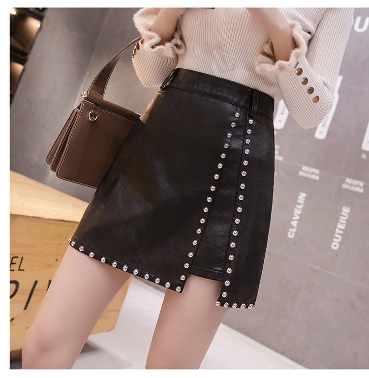 Beaded Irregular Mini Skirt for Women