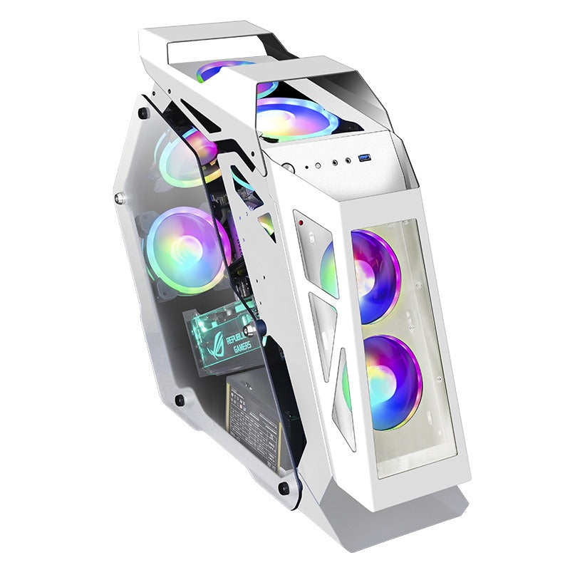 Gamer Desktop Computer Case with Unique Shape