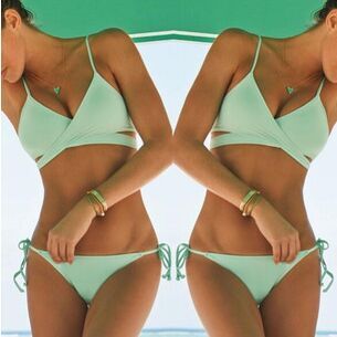 New Solid Color Two-Piece Bikini Swimsuit