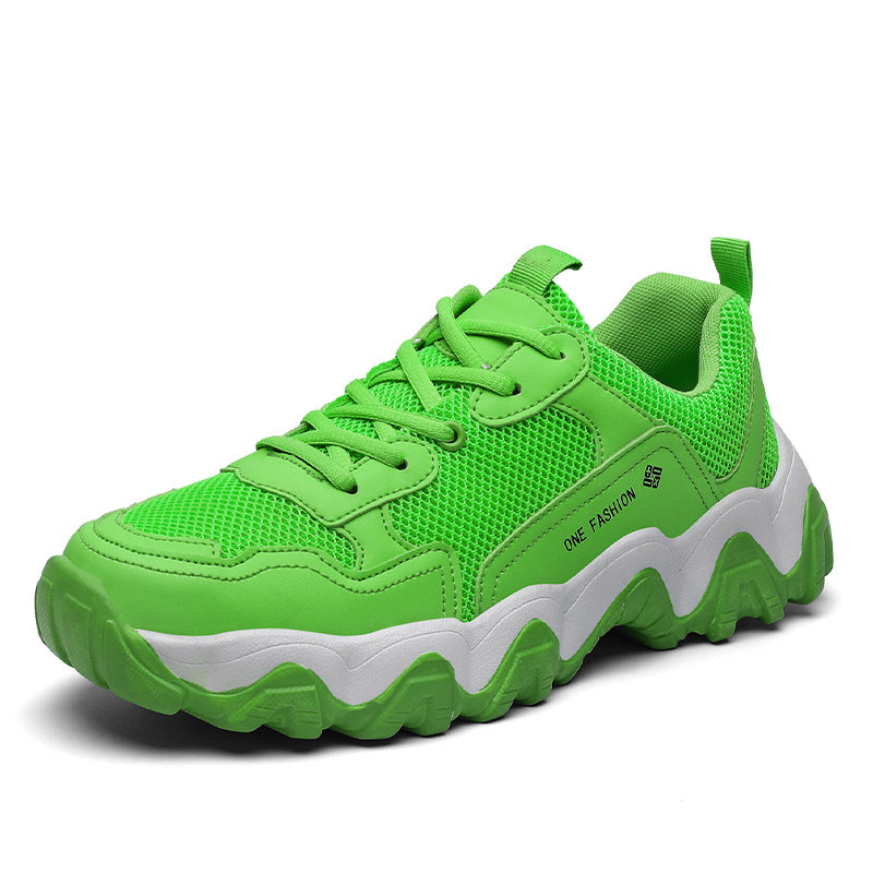 New Green Men's Casual Sports Shoes with Breathable Mesh