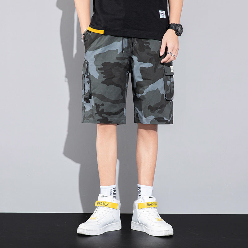 Trendy Men's Summer Loose Five-Point Overalls Shorts