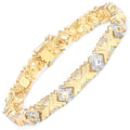 0.98 Carat Genuine White Diamond .925 Sterling Silver Bracelet