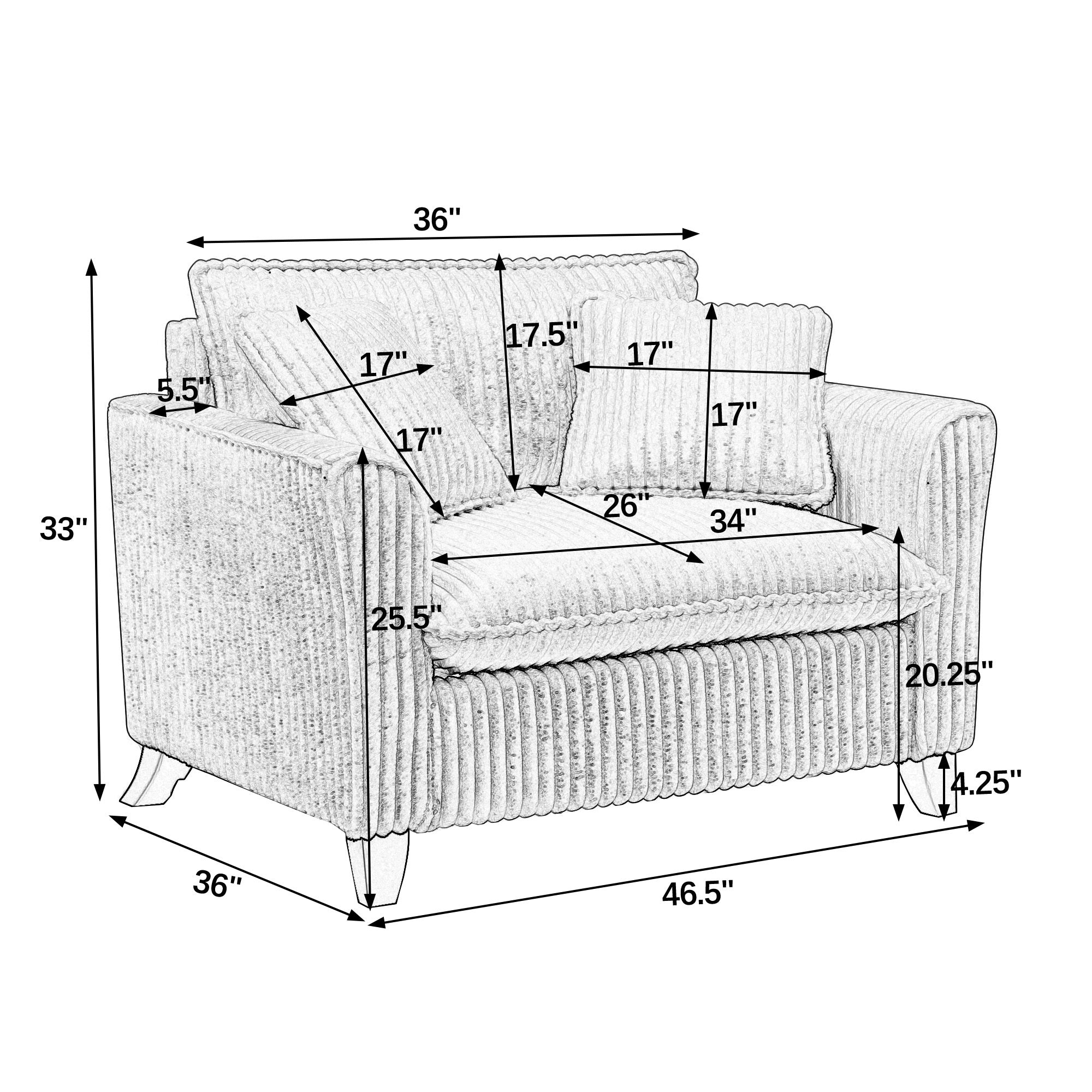 Lazy sofa chair, comfortable single-person sofa chair, with a backrest and soft seat cushion, having armrests on both sides, suitable for living room and bedroom - Pink