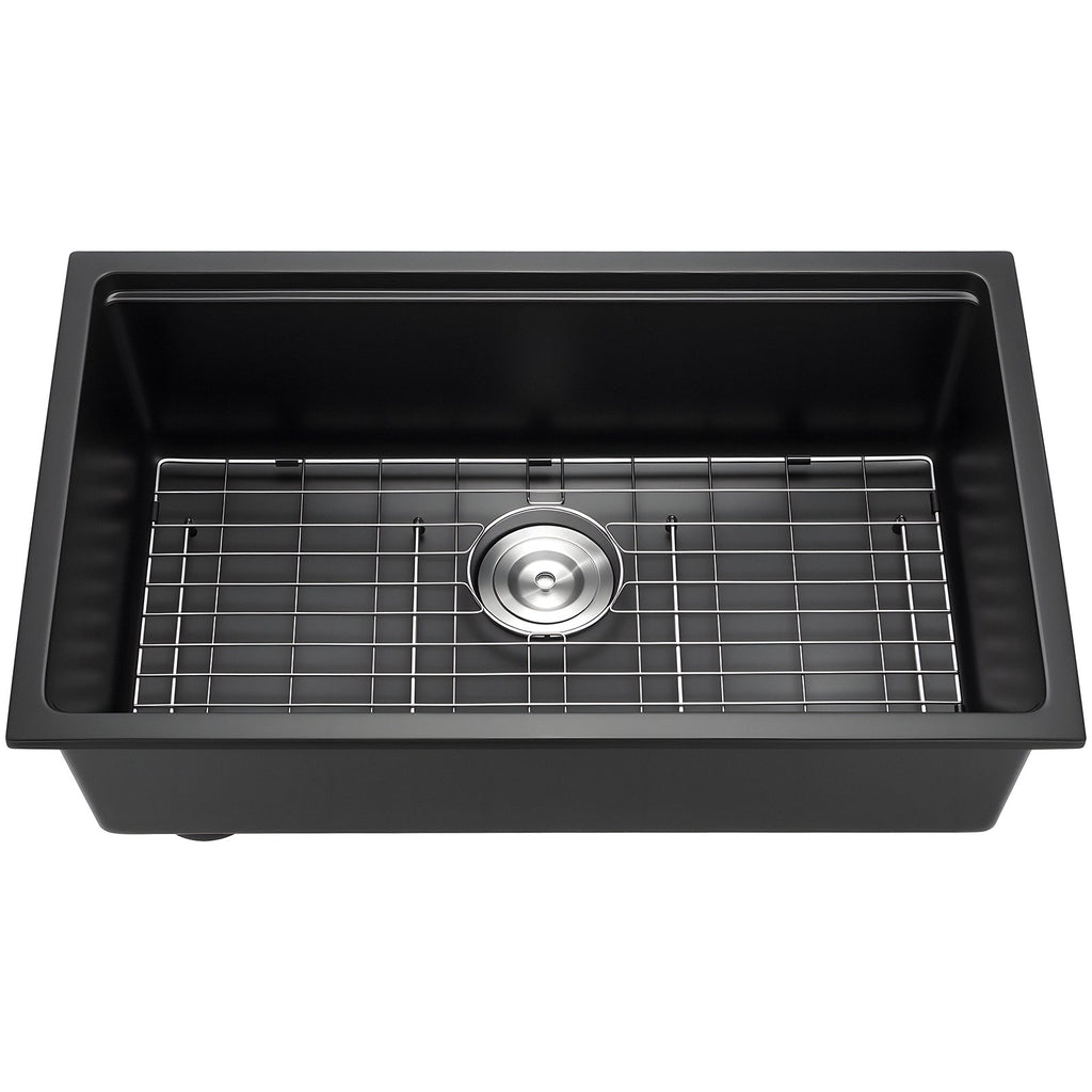 30 inch Granite Kitchen Sink Undermount Single Bowl Drop-In Basin for RV Bar