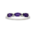 .70ct Amethyst Diamond Ring Sterling Silver