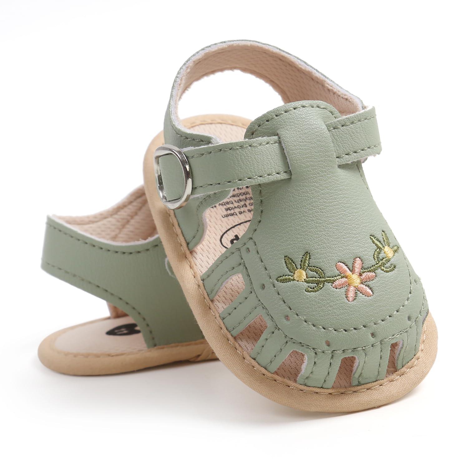 Myleleya Baby Girls Sandals Summer Baby Girl Flat Shoes Beach Sandal Infant Newborn Crib Shoes First Walkers Prewalkers Shoes