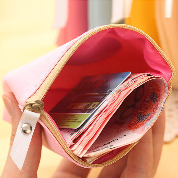 PU Clutch Wallet, Coin Purse, Hard Coin Bag
