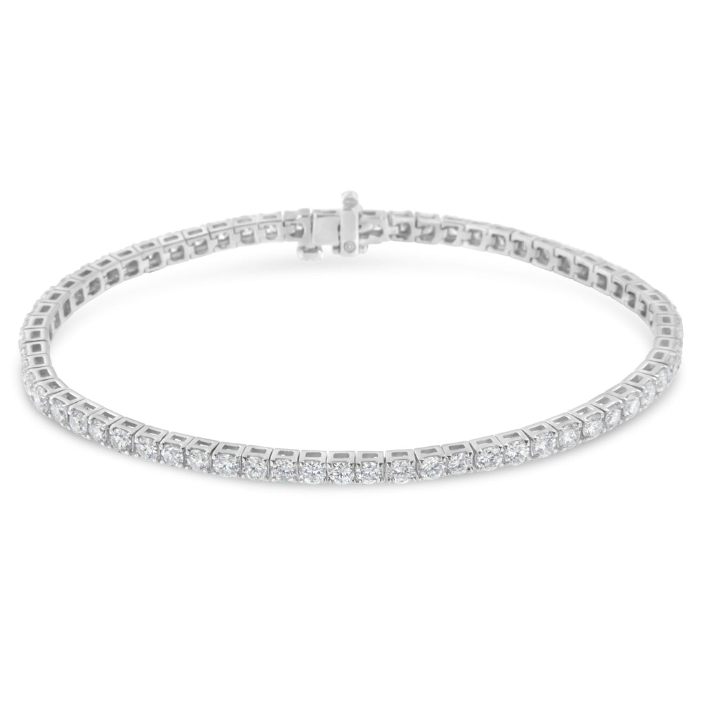IGI Certified 5.0 Cttw Cut Diamond 14K White Gold Classic 7â€ Tennis Bracelet (H-I Color, I1-I2 Clarity)
