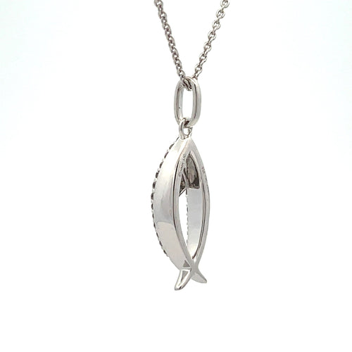 .17ct Cross Religious Pendant Sterling Silver 10KT Gold
