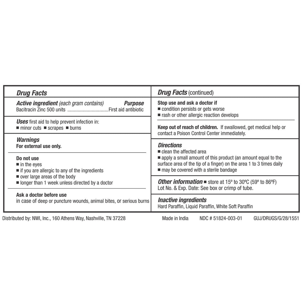 CareALL® Bacitracin First Aid Antibiotic BAC1