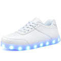 JEVRITE Unisex Light Up Shoes LED Shoes USB Charging High Top for Women Men Sneakers Couples Shoes DBWH37