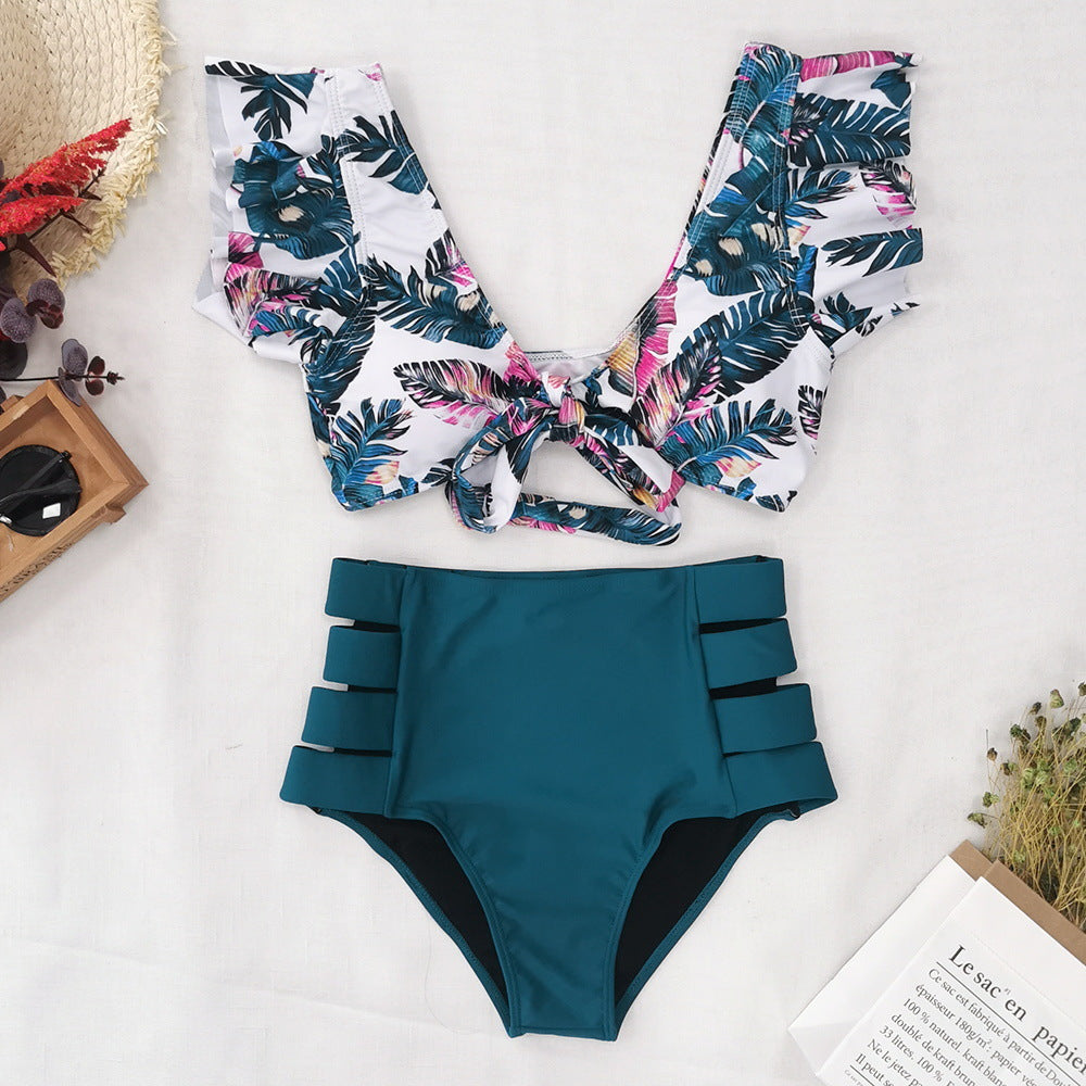 2024 New Ruffled High-Waisted Bikini Swimsuit