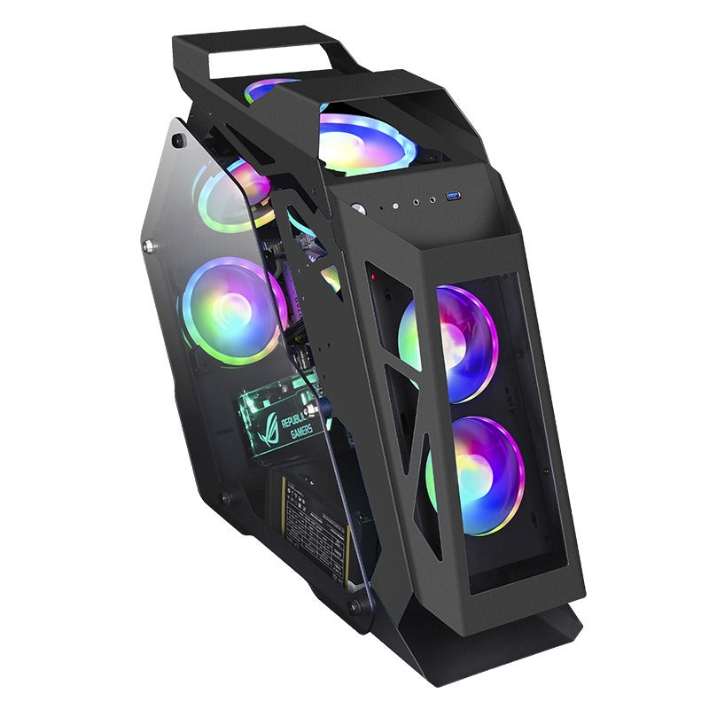 Gamer Desktop Computer Case with Unique Shape
