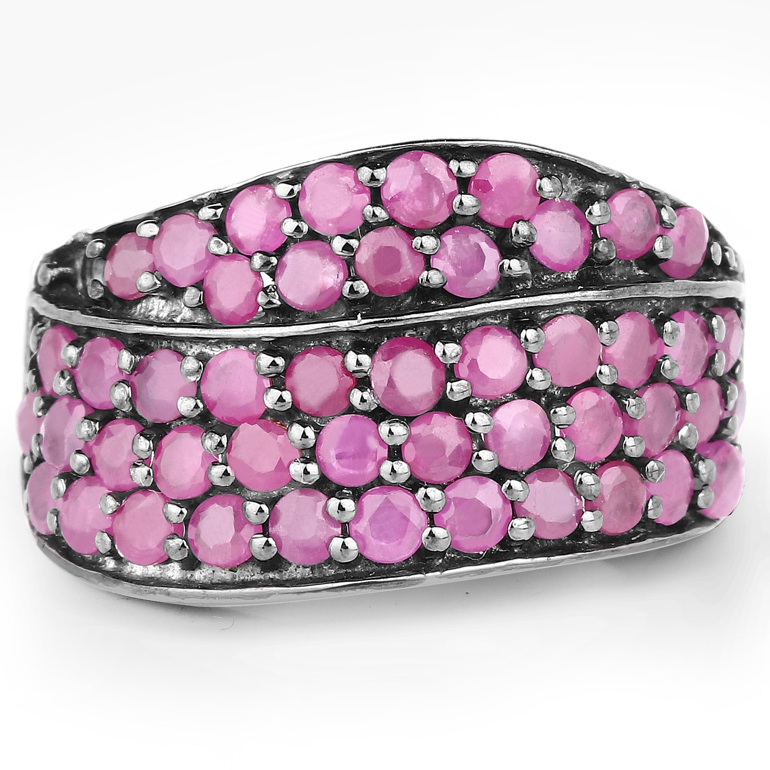 2.33 Carat Genuine Ruby .925 Sterling Silver Ring