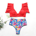 New High-Waisted Ruffle Bikini in Three Colors