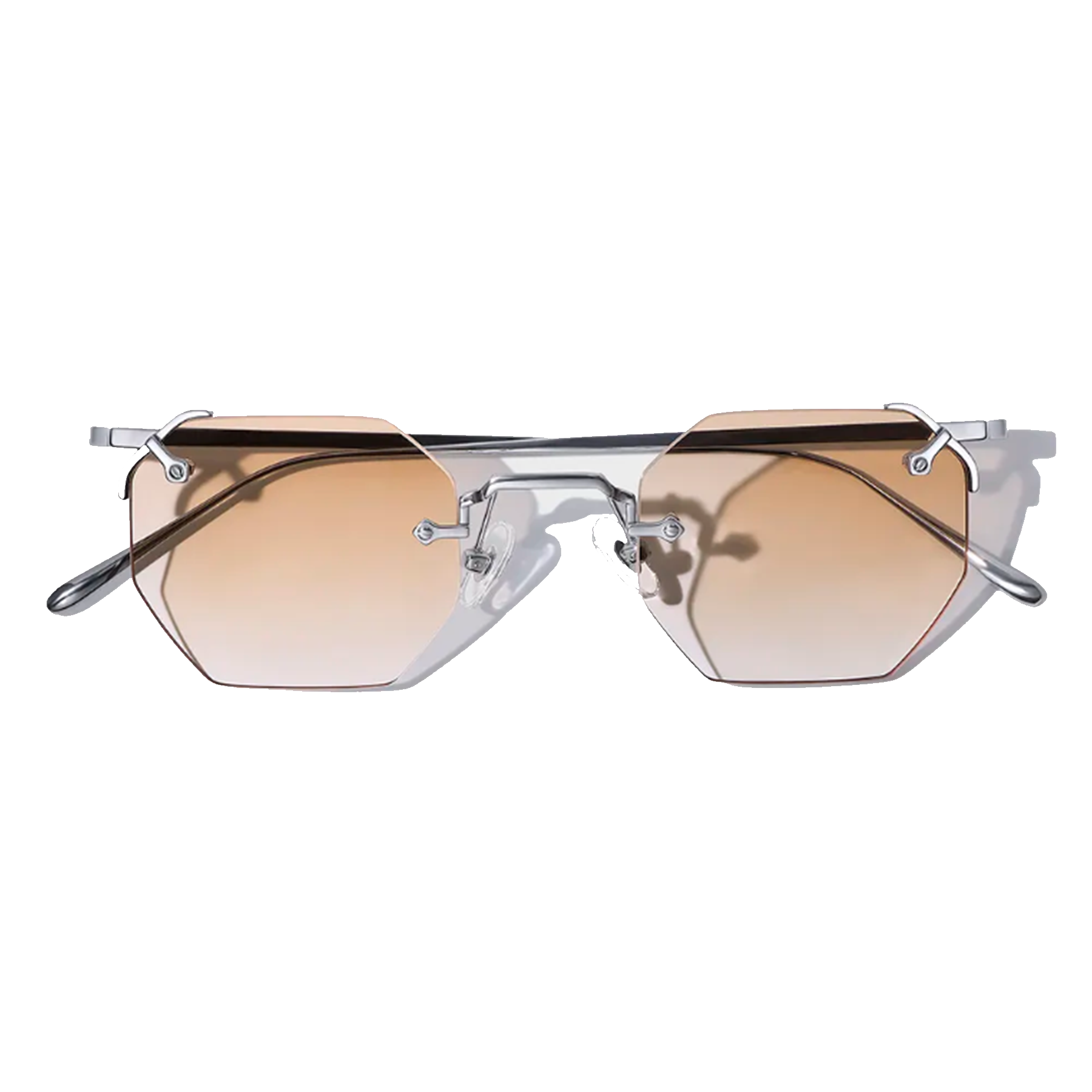 Aplos 48mm Hexagon Sunglasses | Orange