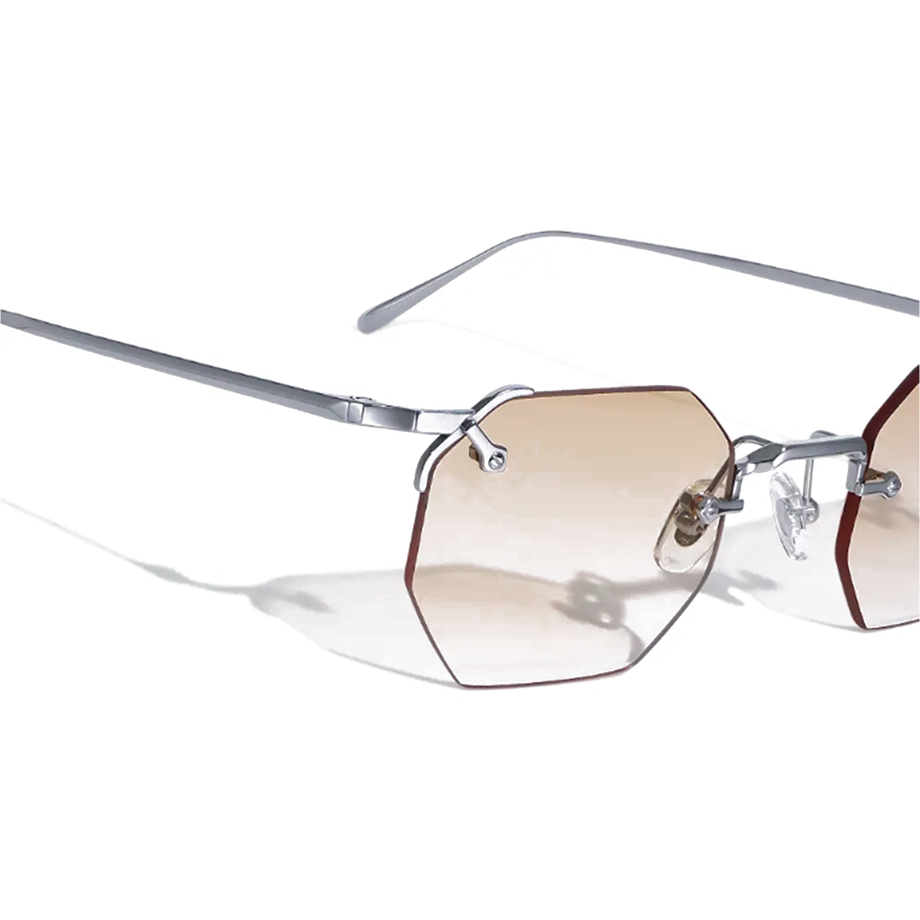 Aplos 48mm Hexagon Sunglasses | Orange