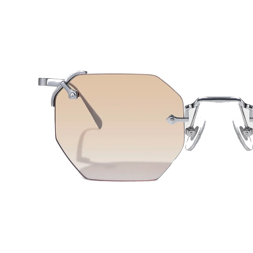 Aplos 48mm Hexagon Sunglasses | Orange