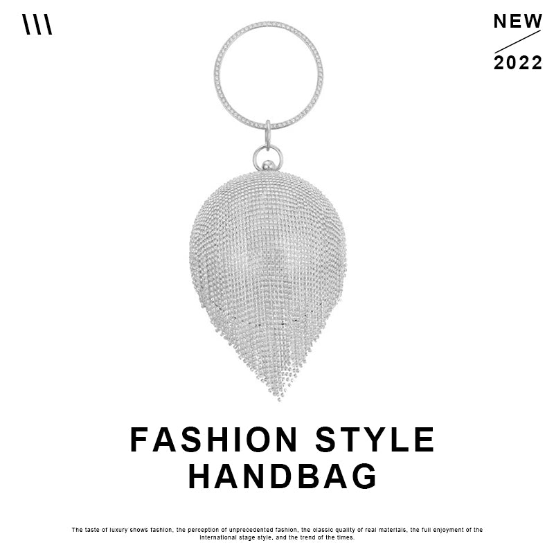 Diamond-Encrusted Spherical Evening Bag Handbag