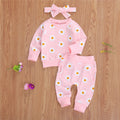 2020 Fall New Girls' Floral Print Infant Outfit Set