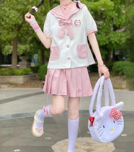 Japanese College Style Rabbit Sailor Collar Hoody
