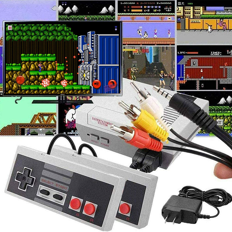 NES 8-Bit Game Console Classic Red and White Design