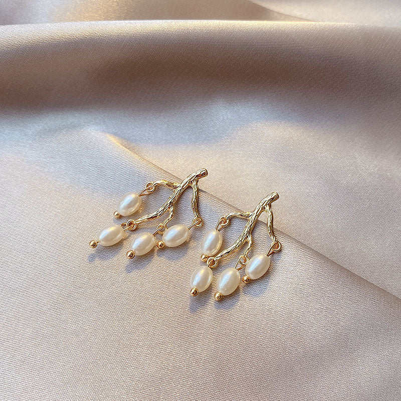 Baroque Pearl Branch Earrings for Women 2020 New Style