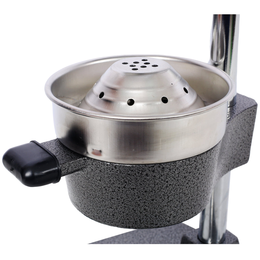 Cast Iron Citrus Juicer , Extra-Large Commercial Grade Manual Hand Press , Heavy Duty Countertop Squeezer for Fresh Orange Juice  ,grey color