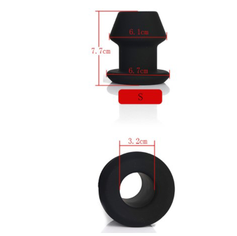 Silicone G-Spot Hollow Anal Plug for Pleasure