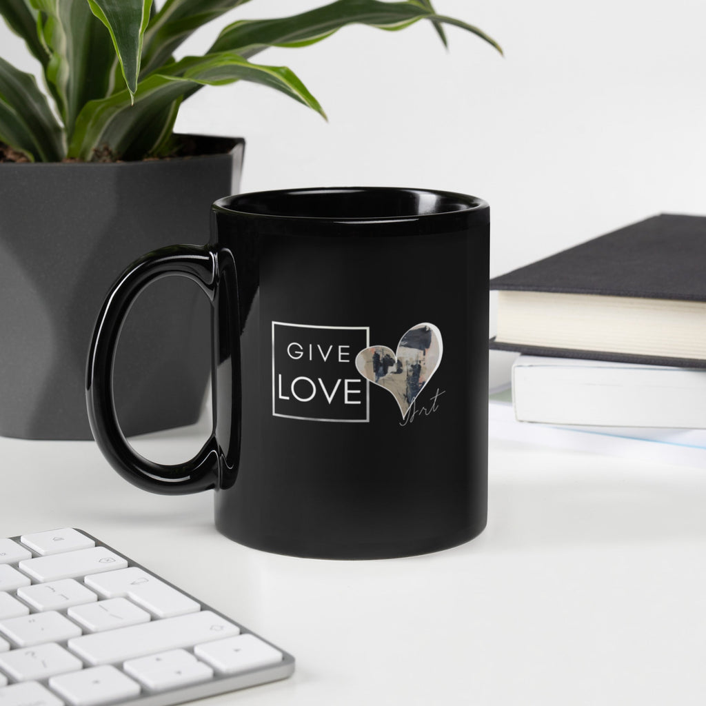 "Give Love" Ceramic Mug – Designed by Eliana Zeferino