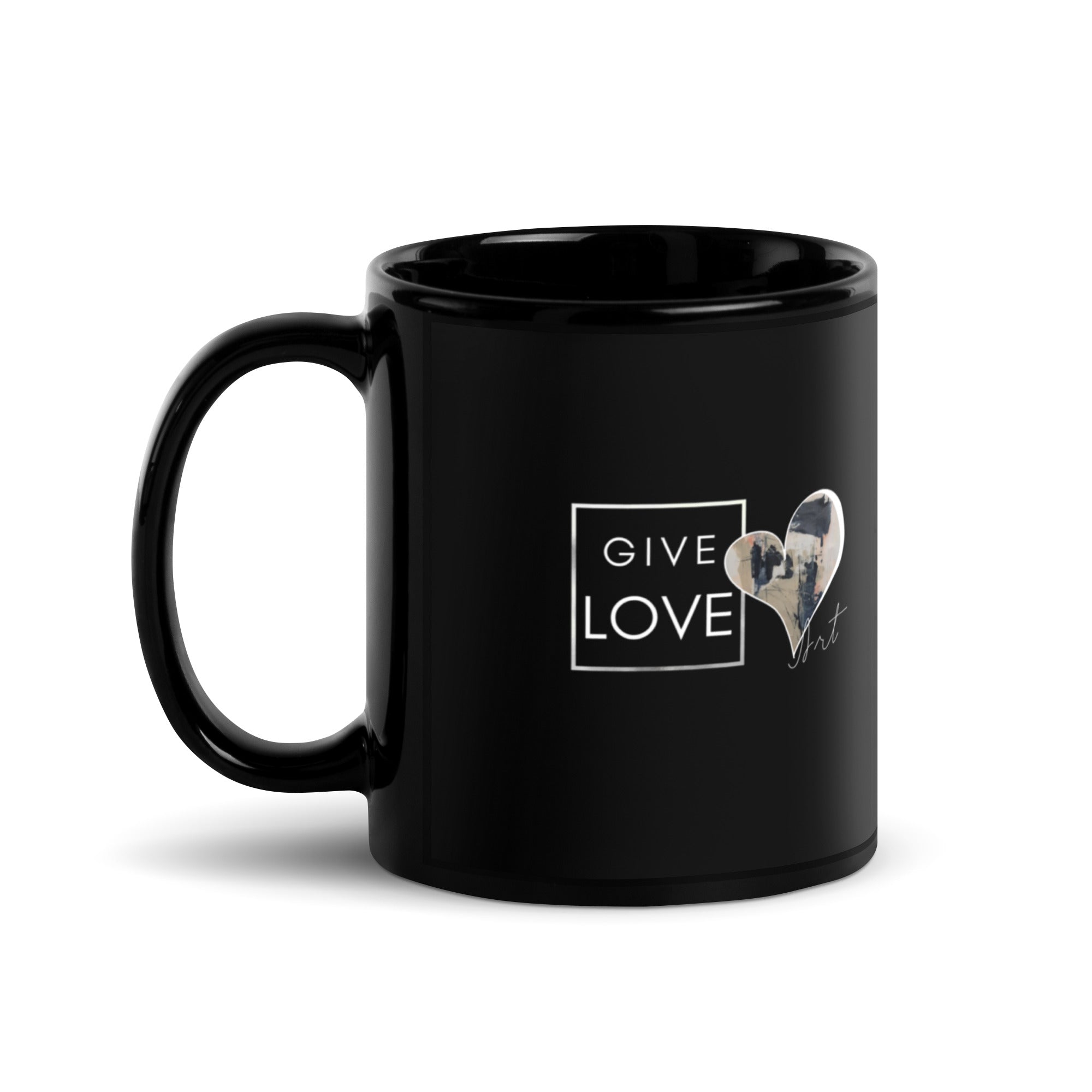"Give Love" Ceramic Mug – Designed by Eliana Zeferino