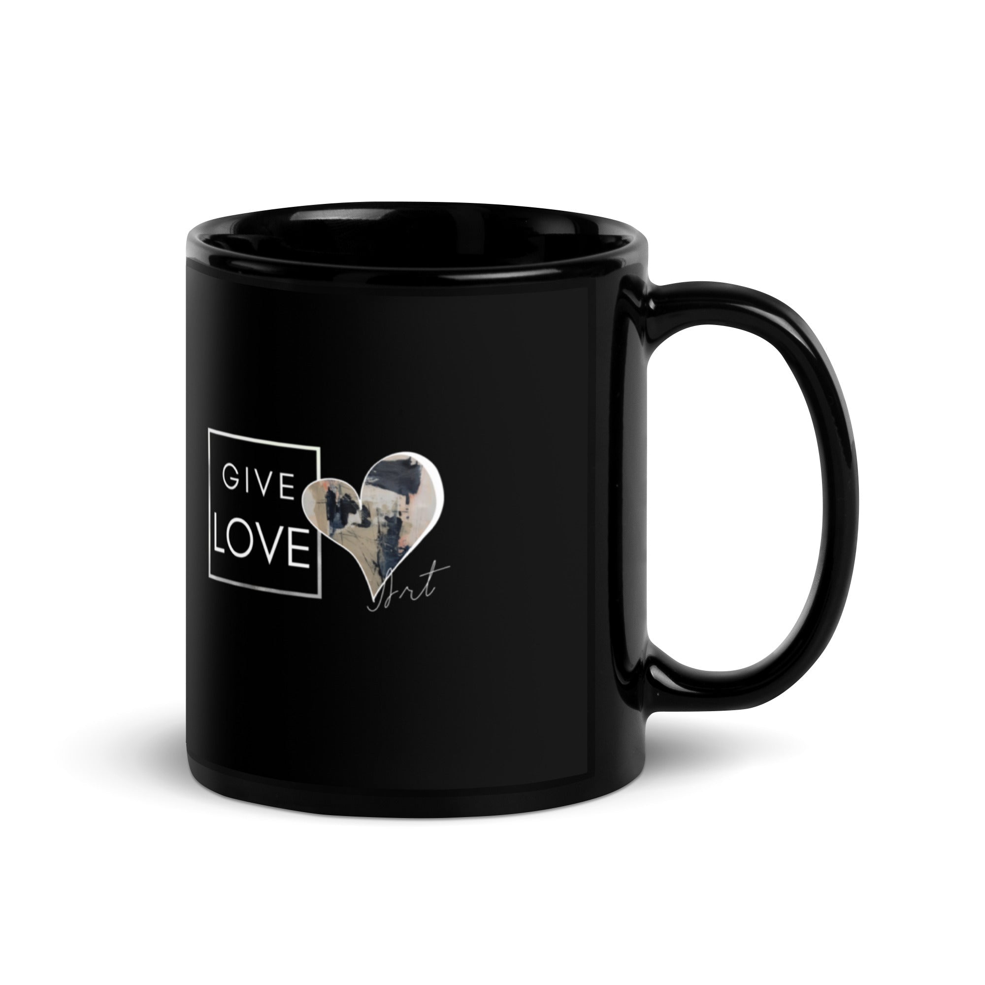 "Give Love" Ceramic Mug – Designed by Eliana Zeferino