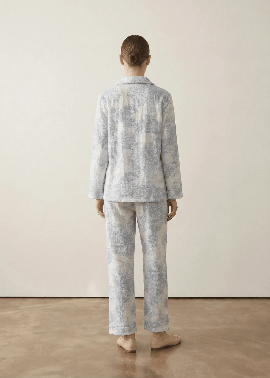 Blush Mist Cotton Pajama Set / Blue