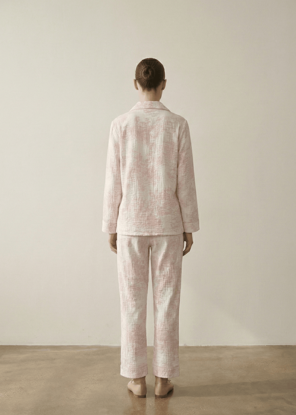 Blush Mist Cotton Pajama Set / Blue